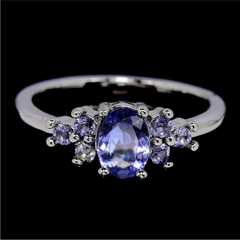 Sold!!  Natural Rare Blue Tanzanite gemstone Ring in 925 Sterling Silver Size 7
